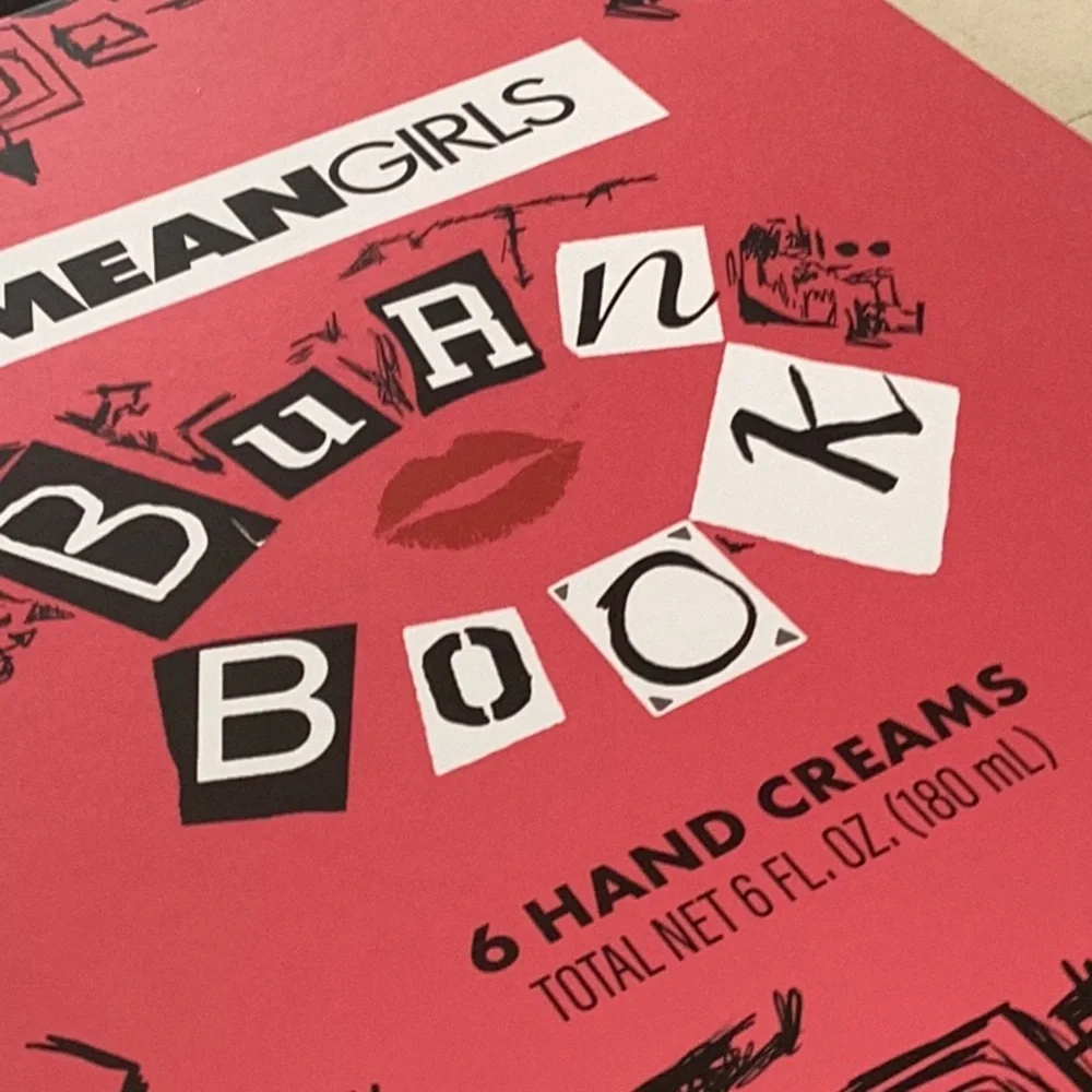 Mean Girls Burn Book 6 Hand Cream Set New In Box Gift Set Fan Favorite